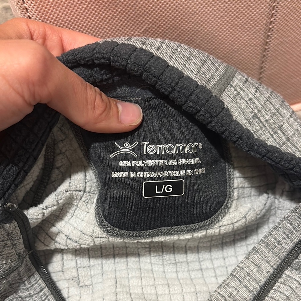 Terramar Gray Zip-Up Jacket